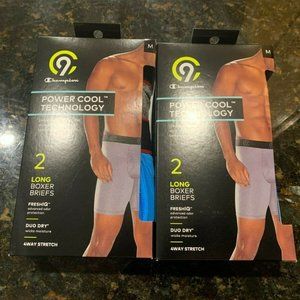 C9 Champion Mens M Boxer Briefs Long Blue Duo Dry